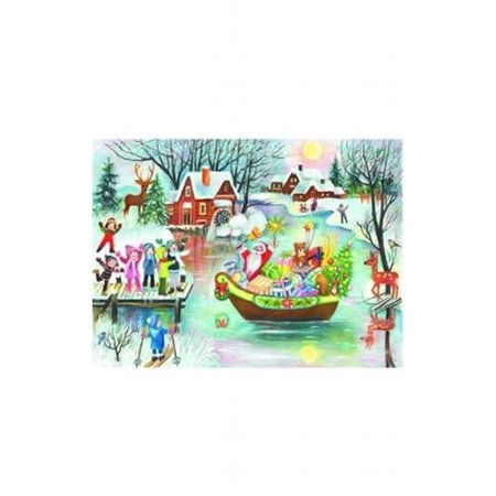 SELL SELL ADV420 Sellmer Advent - Santa with Boat Card ADV420